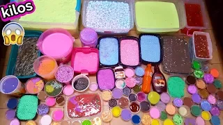 Mezclo toda mi coleccion de slime en una alberca