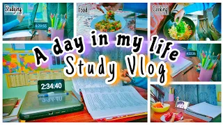 Study Vlog 🌸 | A day in my life | Studying, Cooking, Eating | Study More