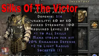 D2R Unique Items - Silks Of The Victor (Ancient Armor)