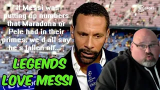 American Reacts to Legends Talk About Lionel Messi!