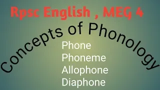 Major Concepts of Phonology