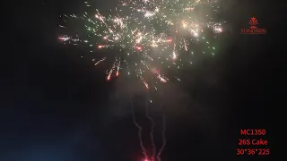 Chinese factory wholesale 26 shots cake fireworks pyrotechnics