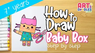 How to draw BABY BOX CAT | Gabby's Dollhouse