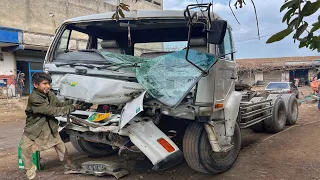 Completely Broken Nissan Truck Cabin Chassis Repairing After Falling Down Mountain