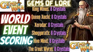 Gems of War World Event Scoring September 5th 2022 | Gems of Lore