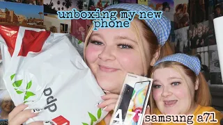 unboxing my new phone ×samsung a71×