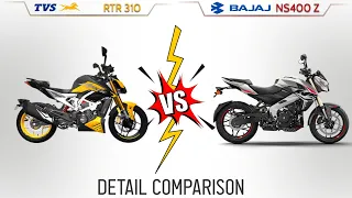 Apache rtr 310 🆚 Bajaj pulsar ns 400 z | Comparison | Mileage | Top Speed | Price | Bike Informer