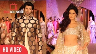 Katrina Kaif & Aditya Roy Kapur Walking The Ramp BARE FEET | Fashion Show of regal Threads