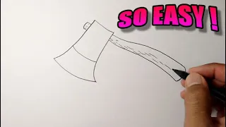 How to draw a axe easy | Simple Drawing