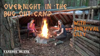 Overnight with Survival Lilly in her Bugout Camp - Vanessa Blank - 4K