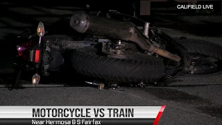 Motorcycle vs Train ! Train parked in tracks |4-24-20|