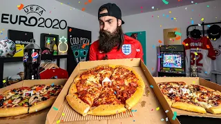 PIZZA HUT'S HAT-TRICK BUNDLE FASTER THAN THE FASTEST EUROS HAT-TRICK EVER CHALLENGE | BeardMeatsFood