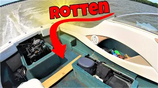 Rotten Floor Bayliner Boat Water Test (is it worth repairing?)