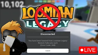 I Got BANNED From Loomian Legacy While Being LIVE..