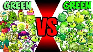 Team GREEN 50% vs GREEN 100% - Who Will Win? - PvZ 2 Plant Vs Plant