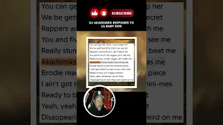 DJ Akademiks RESPONDS to lil baby DISS