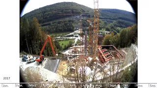 Bau der Filstalbrücke - Zeitrafferfilm vom 18.05. bis 31.12.2017