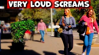 Bushman Prank: Screams vs Very Loud Screams!!