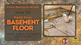 How to paint your concrete floor and turn it into ART!