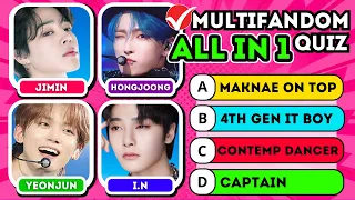 MULTIFANDOM ALL IN ONE KPOP QUIZ 2023 🎶 💖 SpaceK | K-POP QUIZ | K-POP GAME