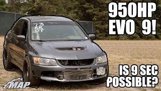 940+hp Mitsubishi Evo 9 From Stock To a 9-Sec Car?