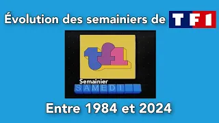 Évolution des Semainiers de TF1 entre 1984 et 2024 ! (Au 9 Mars 2024.)