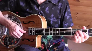 Acoustic Blues Lesson - Key To The Highway - TAB avl.