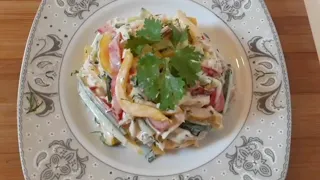 🔴Bolqar bibəri ilə rəngarəng salat🔴..Красочный салат со сладким перцем..Colorfulsalad with peppers