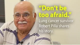 Lung cancer survivor to others: "Don't be too afraid"