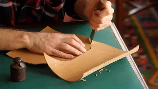 Making a clutch bag saddle stitch -DIY- ASMR