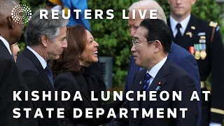 LIVE: US Vice President Harris and Secretary of State Blinken host a luncheon for Japanese prime …