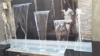 paani ka fuwara.wall water fountain.water blade with led light.water fall.water fountain.