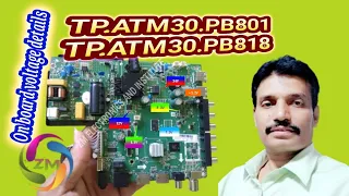 TP.ATM30.PB801 AND 818 on board voltage details#led tv combo mother board voltage details