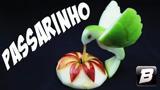 Como Fazer Beija-flor de Maçã | Apple Carving