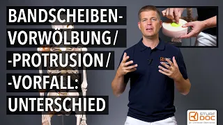 Bandscheibenvorwölbung, Bandscheibenprotrusion, Bandscheibenvorfall - Was ist der Unterschied?