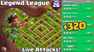 Th16 Legend League Attacks Strategy! +320 May Season Day 26 : Clash Of Clans