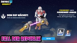 Hilf dabei Darth Vader zu besiegen - Fortnite Fall der Republik Aufträge