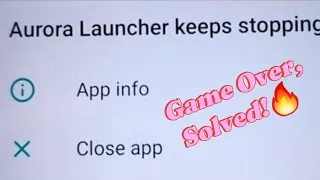 Walton Aurora Launcher keeps stopping problem permanent solution, free for all Walton users!!🤗