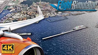 Microsoft Flight Simulator 2020 - EXTREME TURBULENCE GO AROUND!!!!- Gibraltar Dangerous Airport