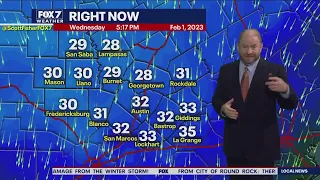 Austin weather: Chance of rain showers, freezing rain Wednesday evening | FOX 7 Austin
