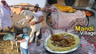 Making Full Goat MANDI in Arab Village & Trying Camel Milk With Saudi Hospitality |  Arab Coffee KSA