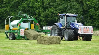 Pressing and Wrapping Bales | John Deere + New Holland + McHale | Verhoef | 2023