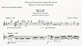 Herman Beeftink - "Blue" for Solo Flute (BEATBOX FLUTE)(sheet music)