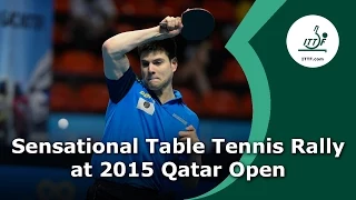 Sensational Table Tennis Rally at 2015 Qatar Open