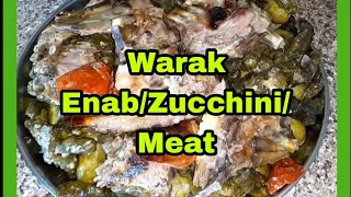 Cooking Warak Enab/ Grapes leaves &Zucchini w/Lamb Meat [Saballero Mix Vlogs]