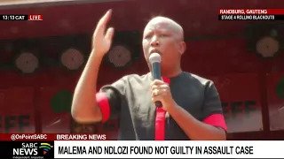 EFF leader Malema addresses crowds after 'not guilty' judgment in common assault case