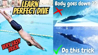 How To Dive Perfectly With This Trick, Swimming Tips for Beginners, Swimming Tutorial, Swimming Dive