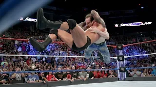 Randy Orton RKO on Aiden English - WWE Smackdown Live - July 4, 2017