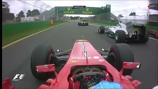 Fernando Alonso onboard start Australian GP 2013