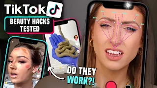 Testing Viral BEAUTY HACKS I found on TIK TOK *this was stressful